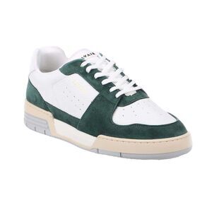 Lavair Mens Vadum Leather Sneakers / White/Green